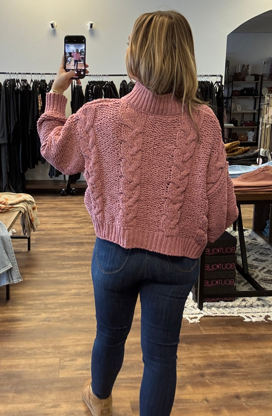 Simply Southern Braid Sweater - Plum