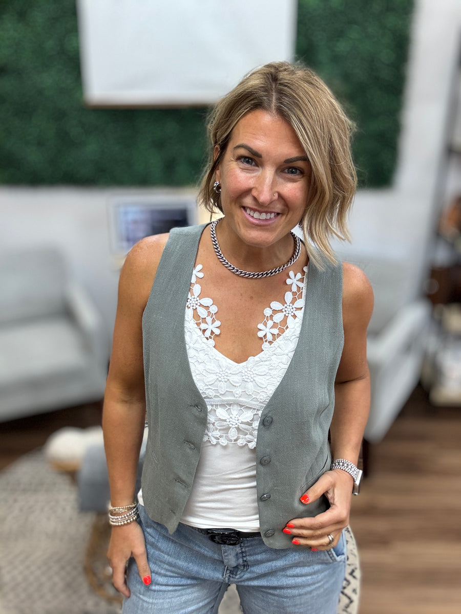 Everyday Luxe Strappy Tank - Ivory