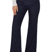 Liverpool - Hannah Flare in Indigo Plaid