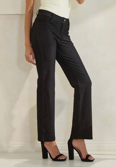 Solid Full Length Work Pants - Black