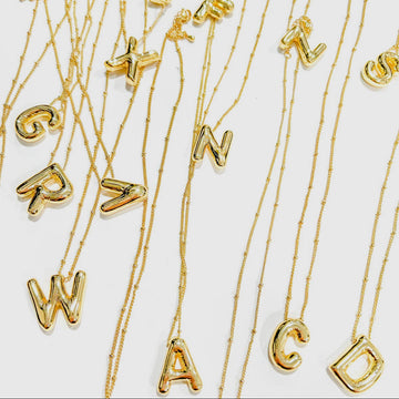 14k Bubble Initial Necklaces {SPECIAL ORDER}