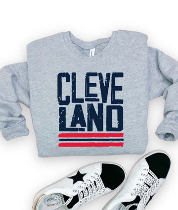 CLE Graphic Sweatshirt - Blue & Red