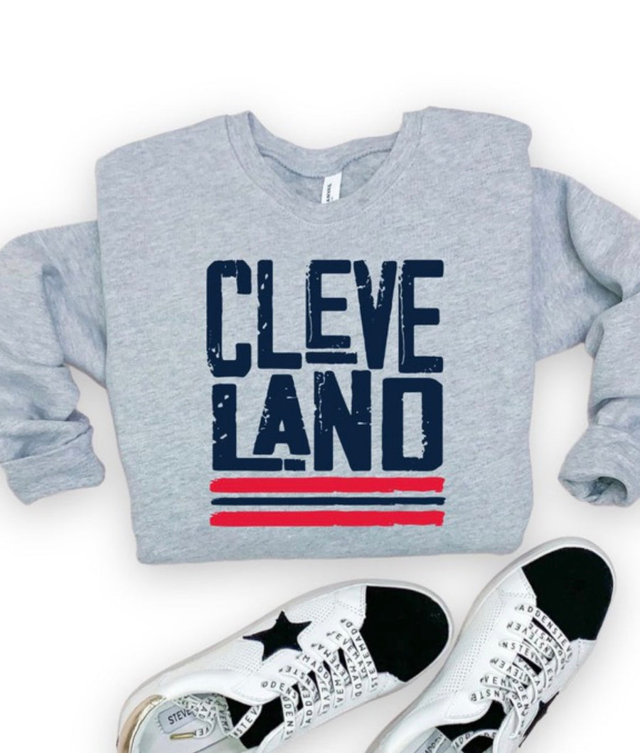 CLE Graphic Sweatshirt - Blue & Red