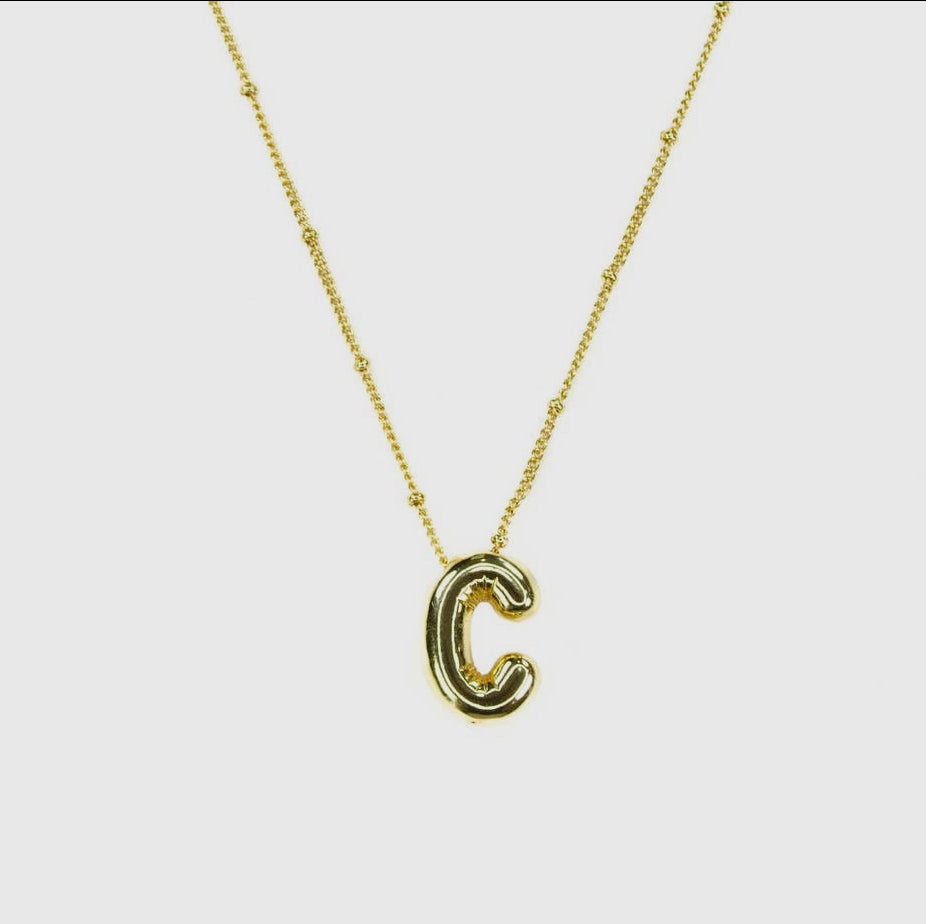 14k Bubble Initial Necklaces {SPECIAL ORDER}