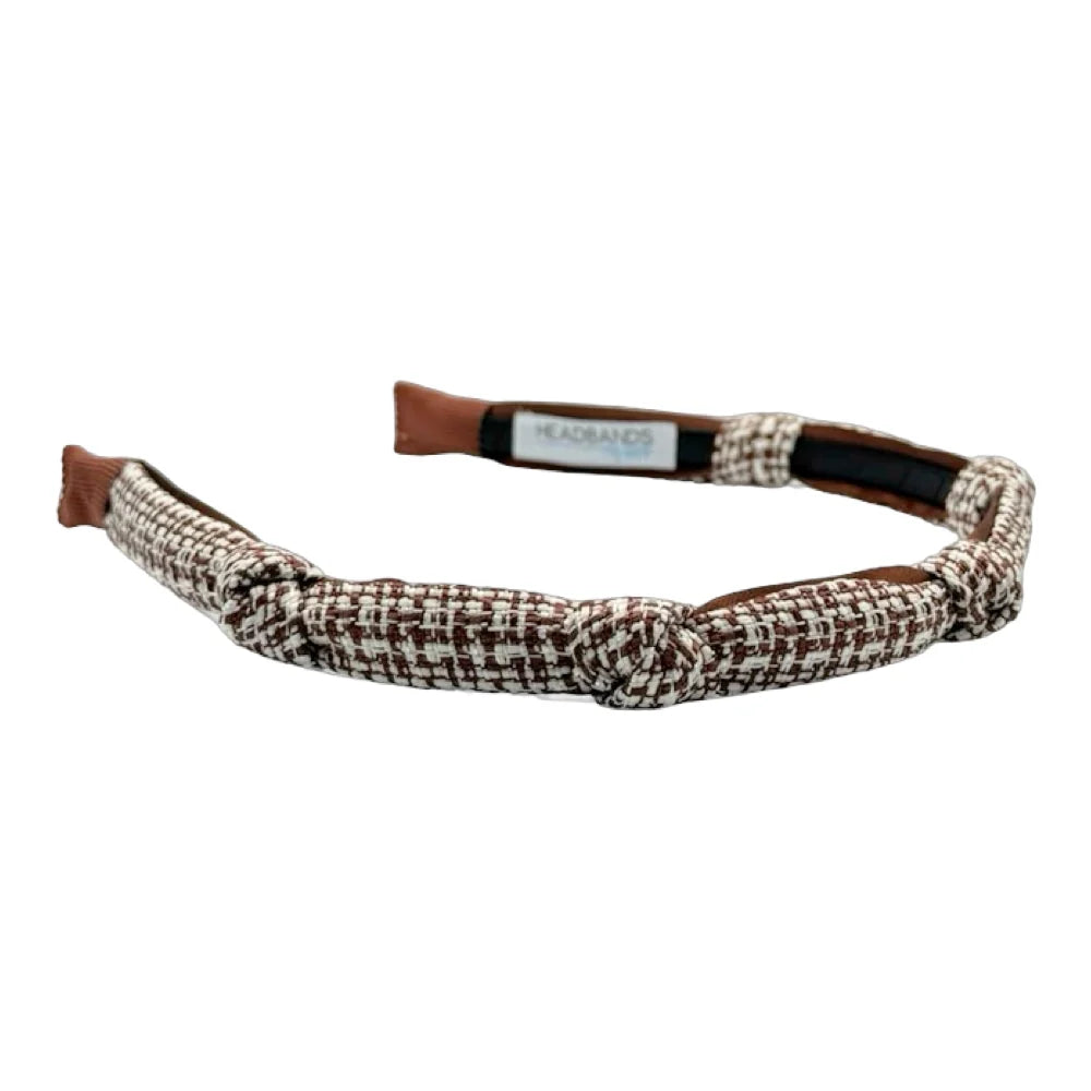 Headbands of Hope - Knotted Tweed - Espresso Maroon