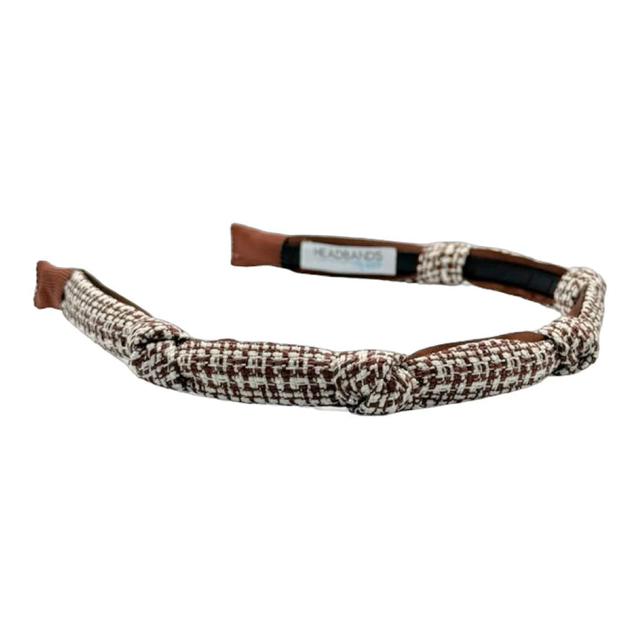 Headbands of Hope - Knotted Tweed - Espresso Maroon