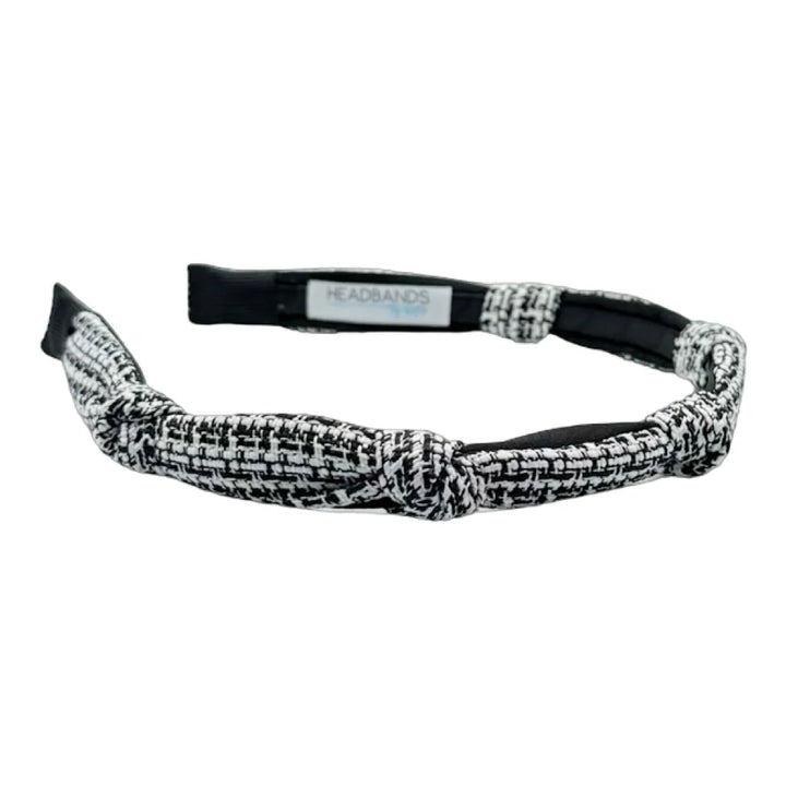 Headbands of Hope - Knotted Tweed - Black Ivory