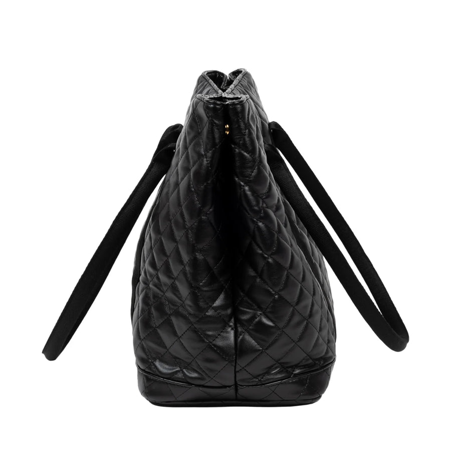 Scout - Miss Manors Tote - Black Quilted