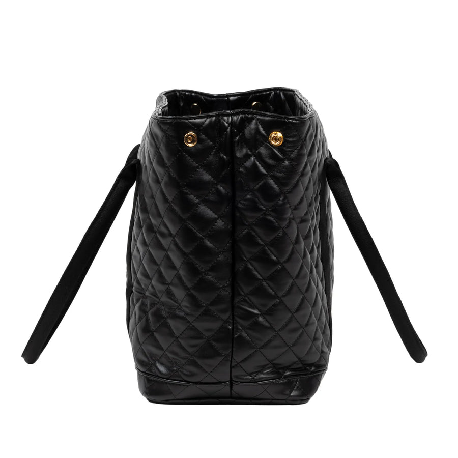 Scout - Miss Manors Tote - Black Quilted