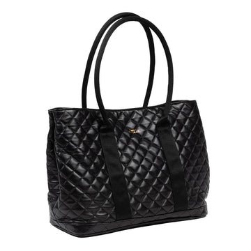 Scout - Miss Manors Tote - Black Quilted