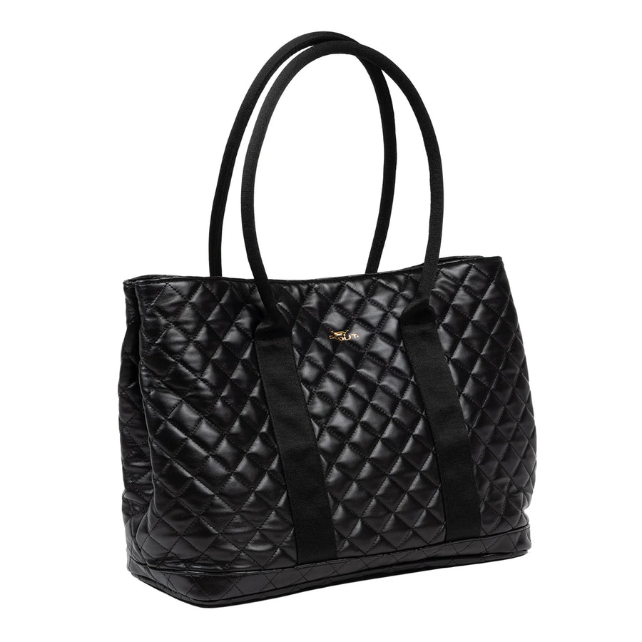Scout - Miss Manors Tote - Black Quilted