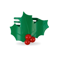 Holly Leaves Flat Hair Clip