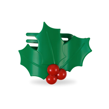 Holly Leaves Flat Hair Clip