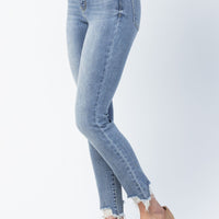 Judy Blue - Mid Rise Released Waistband Skinny