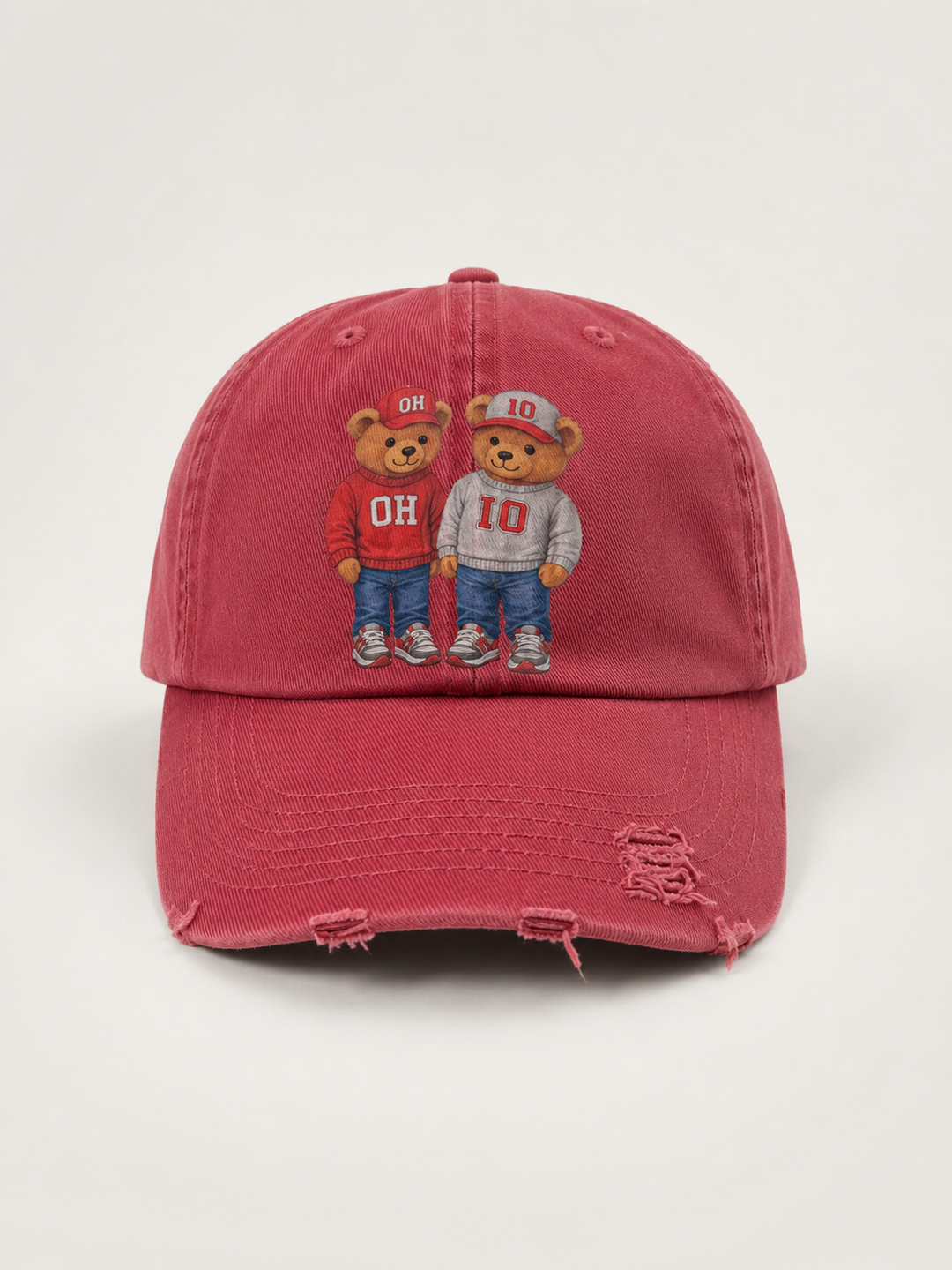 OH-IO Distressed Ball Cap