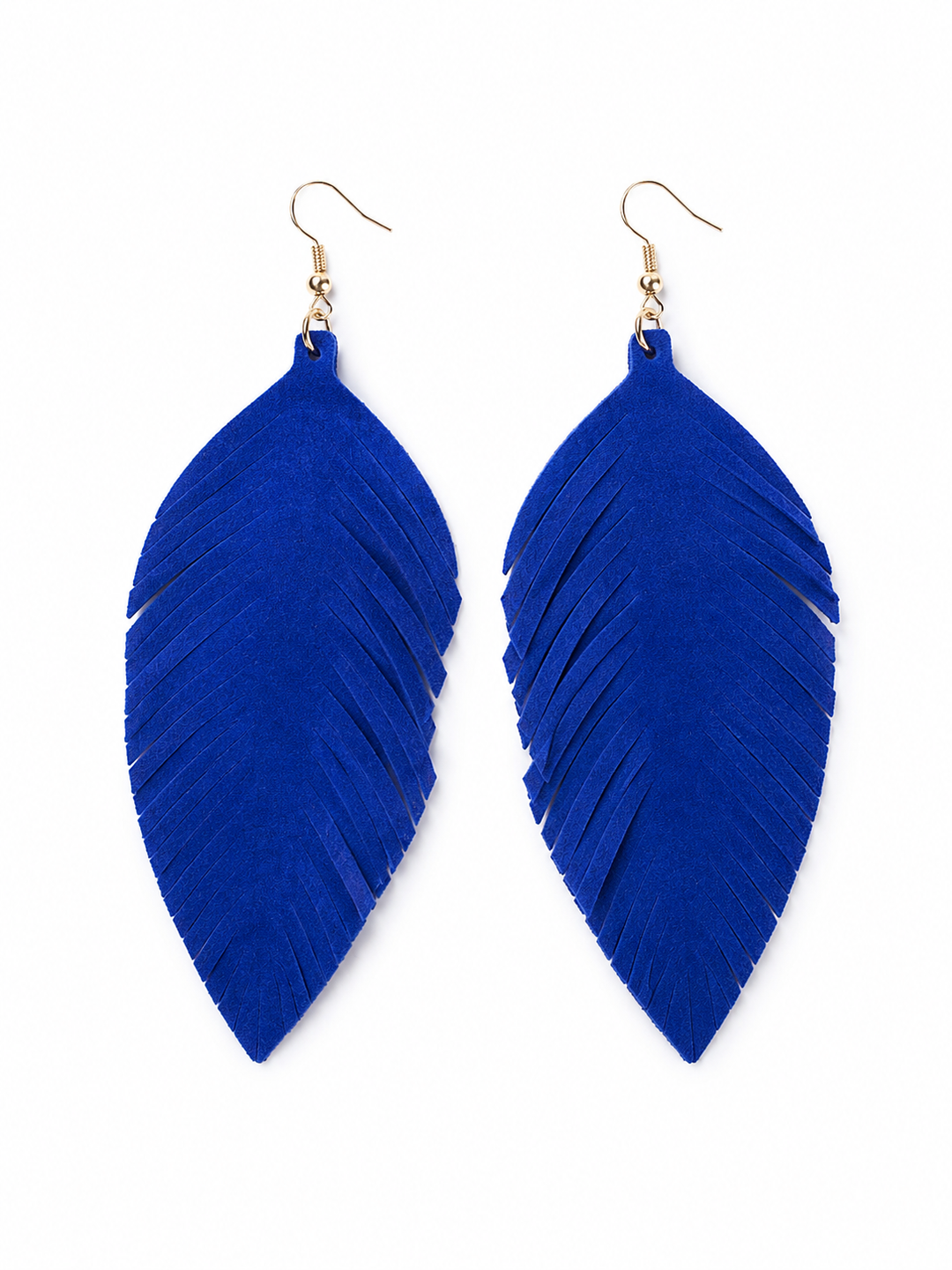 Genuine Leather Leaf Earrings