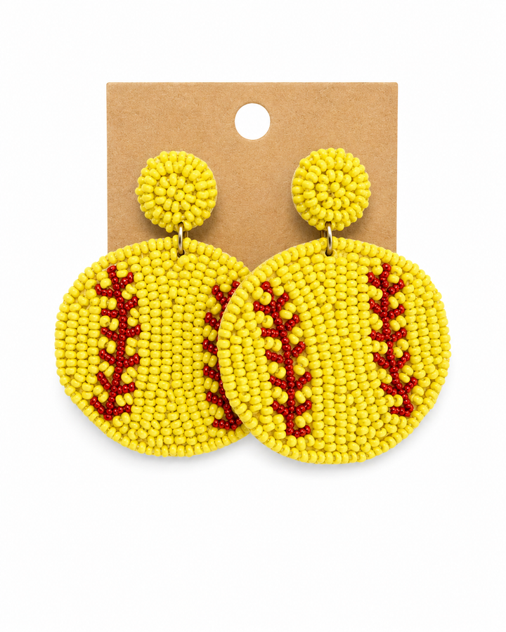 Beaded Sports Earrings