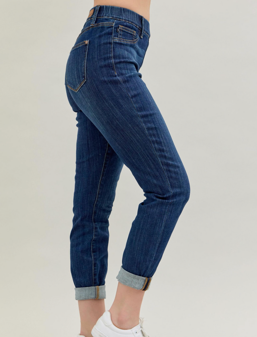 Judy Blue - High Waist Pull-On Double Cuff Slim