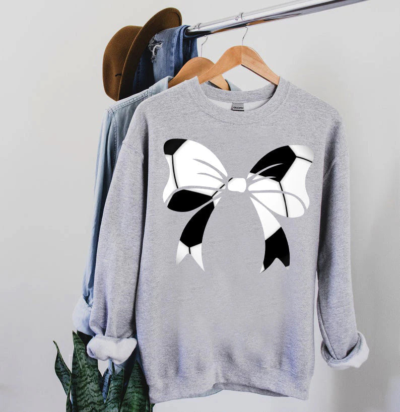 Soccer Bow Sweatshirt