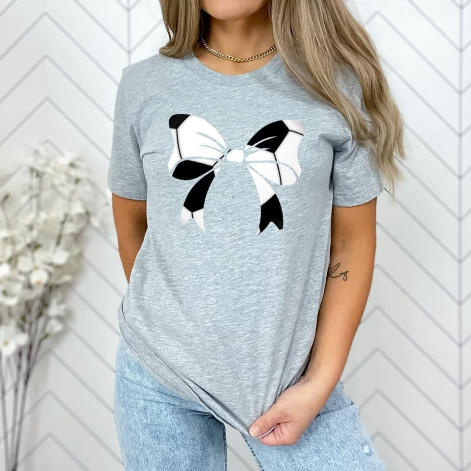 Soccer Bow Tee-Shirt