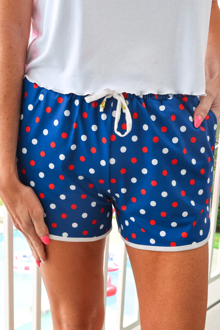 Americana Edit: Best Ever Shorts - Americana Polka Dots {Special Order}