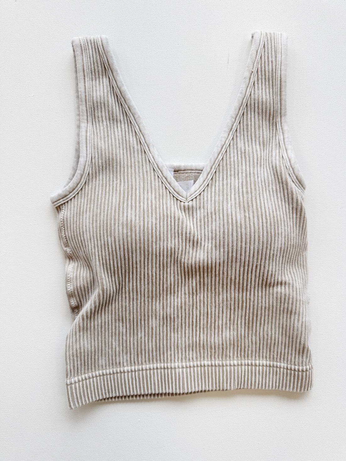 Mineral Washed Tank with Built-In Bra
