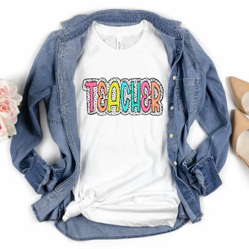 Polka Dot Teacher Graphic Tee & Sweatshirt