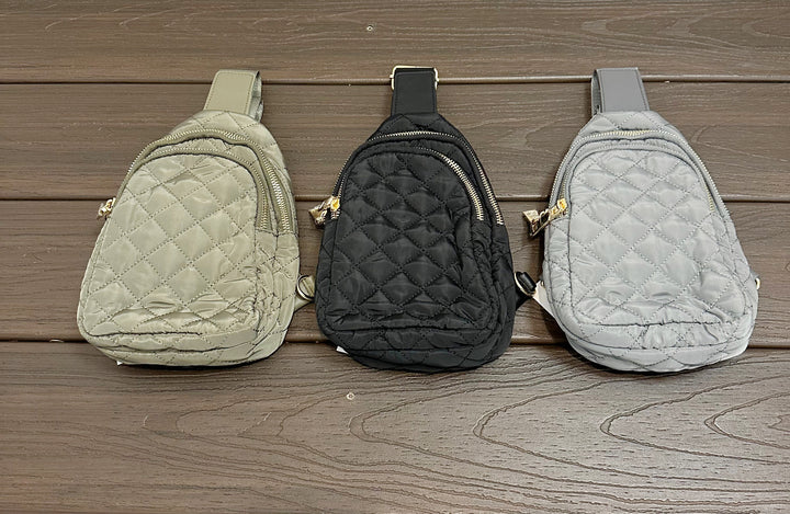 Quilted Puffer Sling Bag