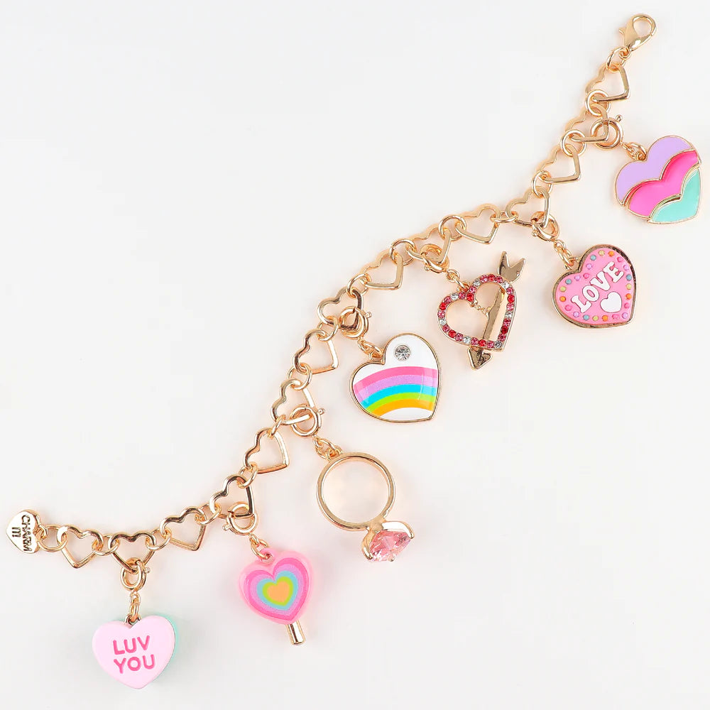 CHARM IT! Gold Heart Chain Bracelet