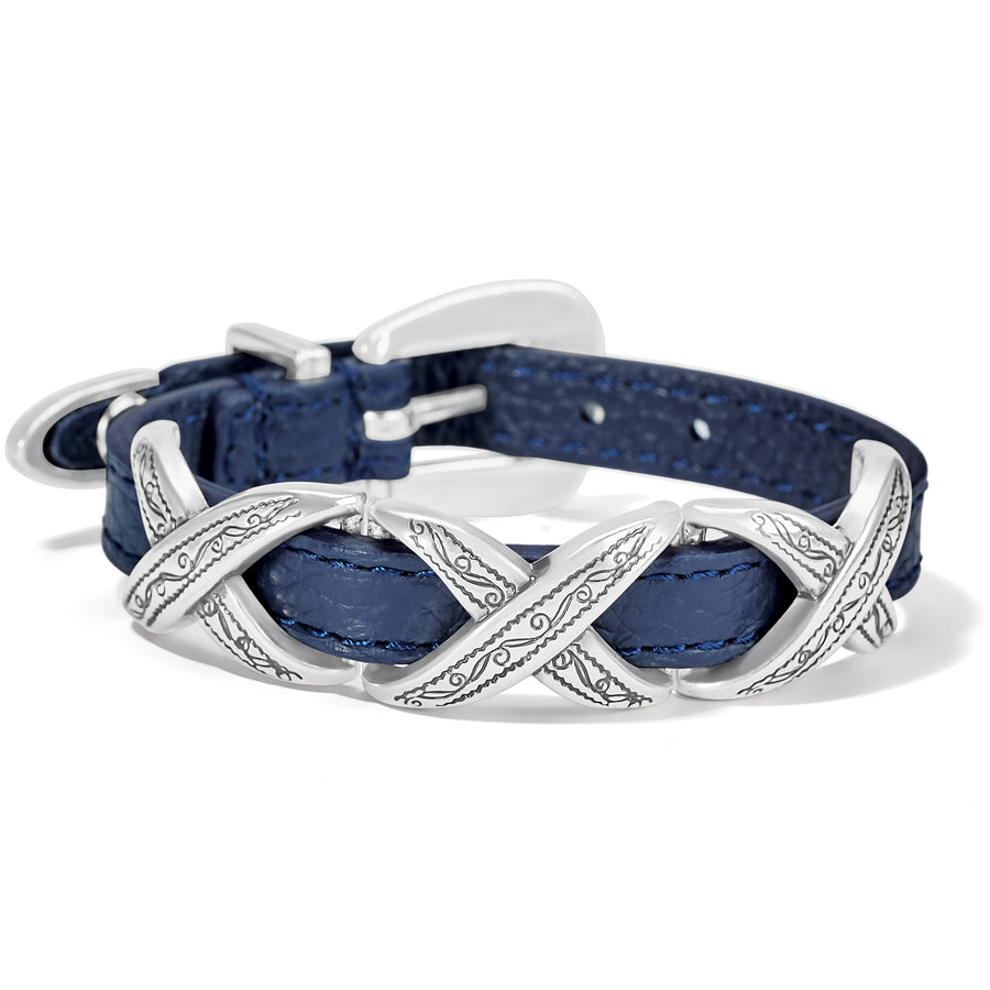 Kriss Kross Etched Bandit Bracelet - Navy