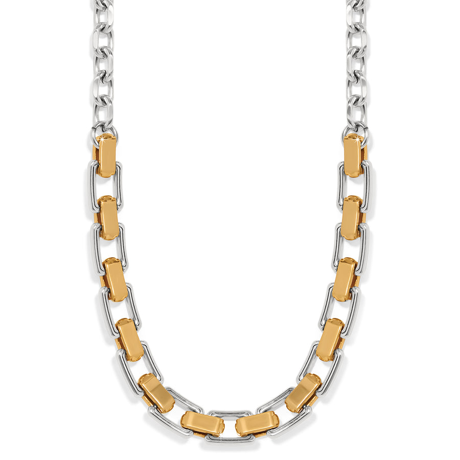Mosaic Two Tone Links Necklace