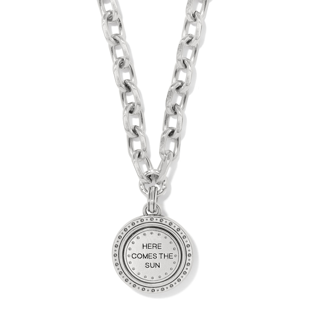 Brighton - Mosaic Round Two Tone Pendant Necklace