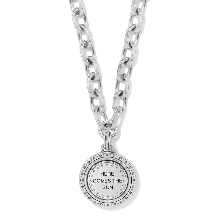 Brighton - Mosaic Round Two Tone Pendant Necklace