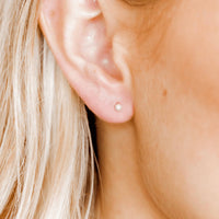 Flat Back Earrings - Payton Pearl 3mm