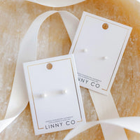 Flat Back Earrings - Payton Pearl 3mm