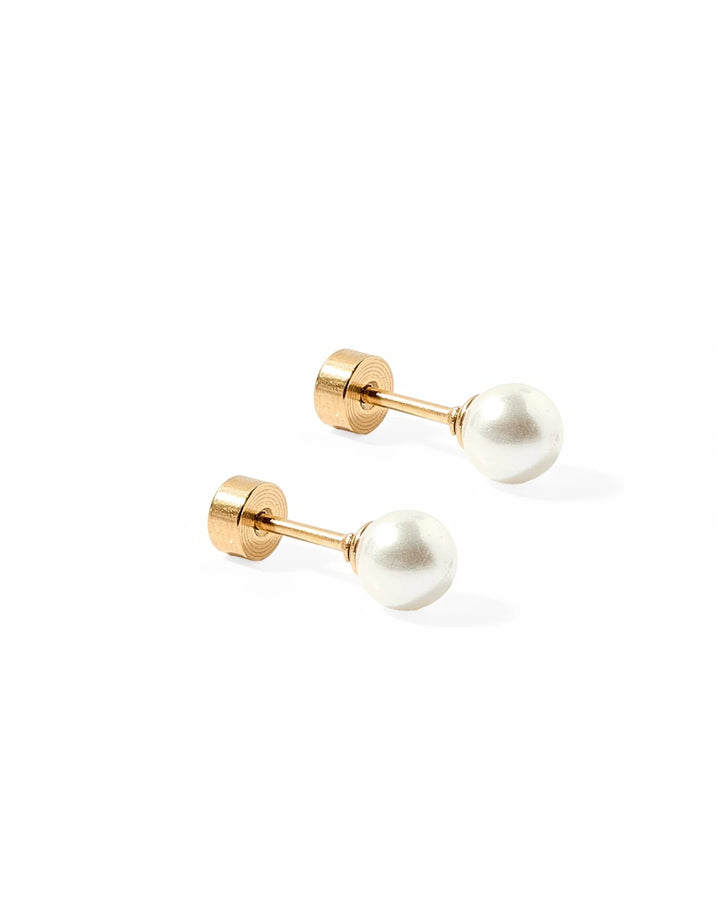 Linny Co - Payton Pearl 5mm Flat Back Earrings