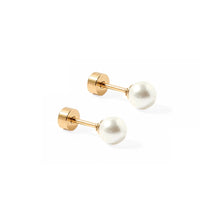 Flat Back Earrings - Payton Pearl 5mm