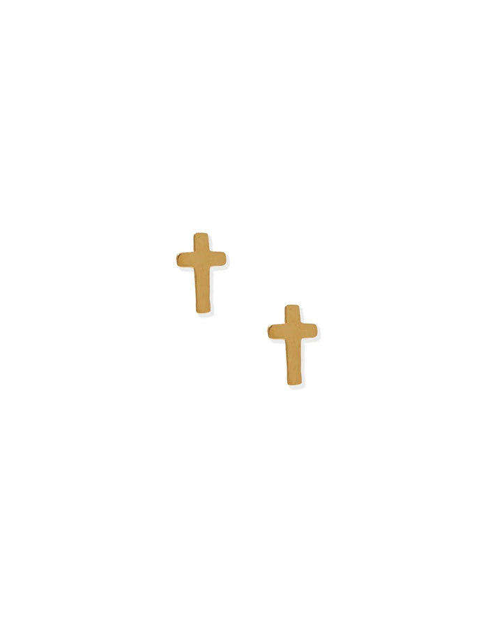 Linny Co - Catherine Cross Flat Back Earrings