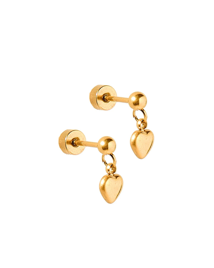 Linny Co - Millie Heart Flat Back Earrings