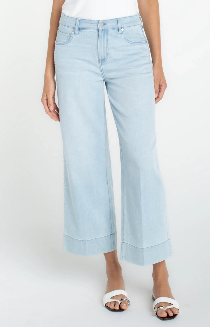 Liverpool - Stride Crop Wide Leg with Embroidery