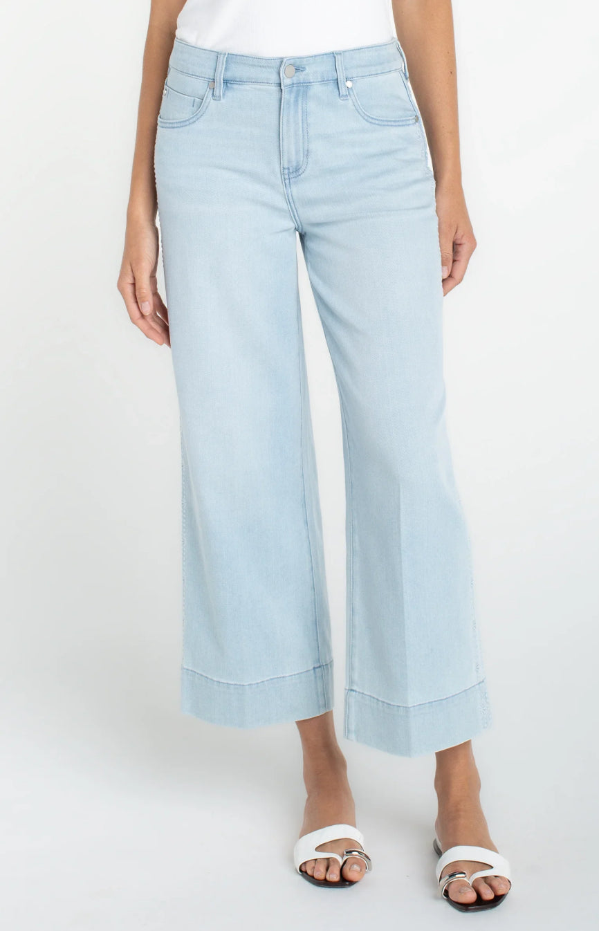 Liverpool - Stride Crop Wide Leg with Embroidery