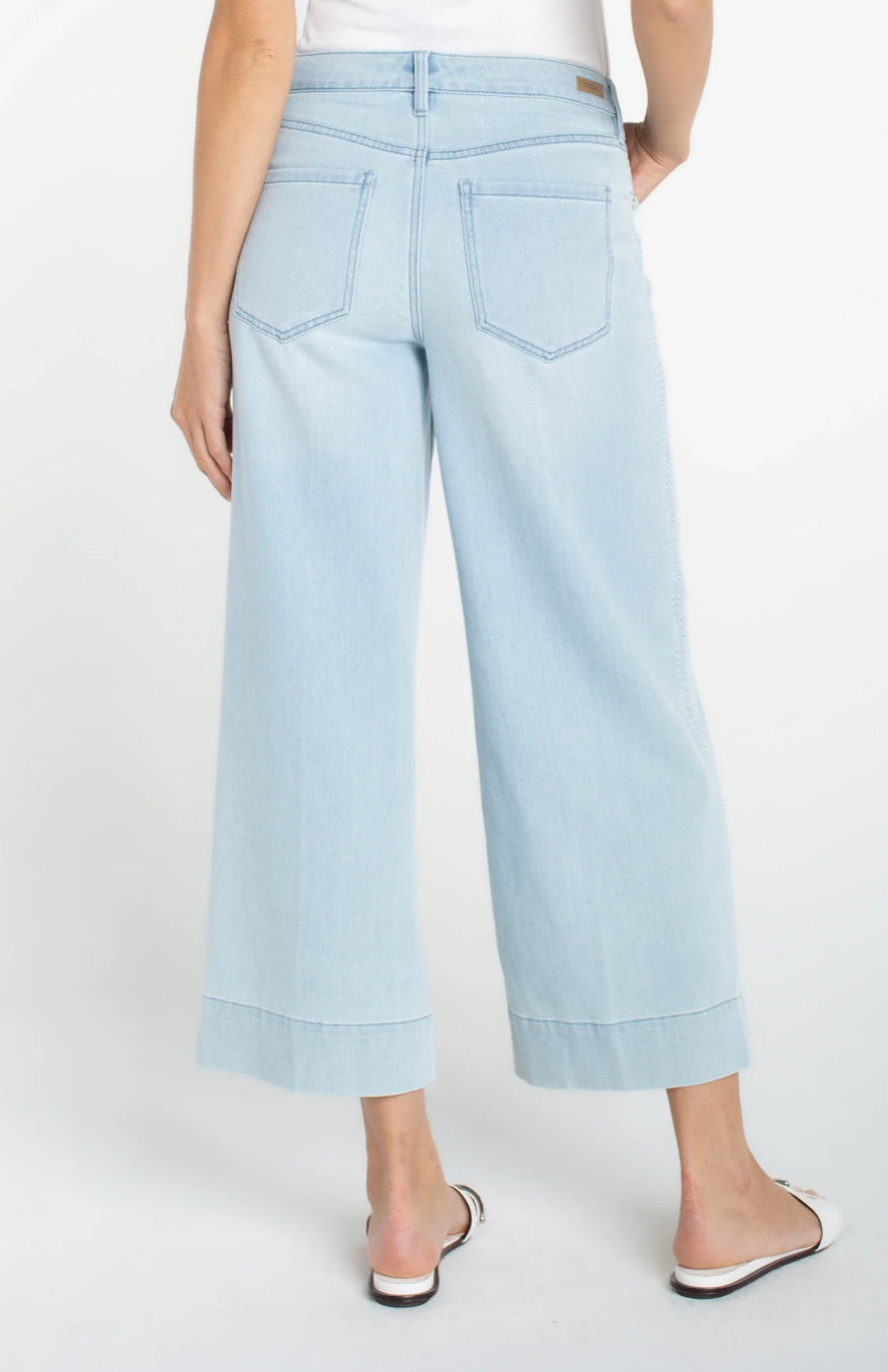 Liverpool - Stride Crop Wide Leg with Embroidery
