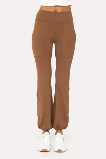 Bubble Hem Leggings - Cocoa Dust