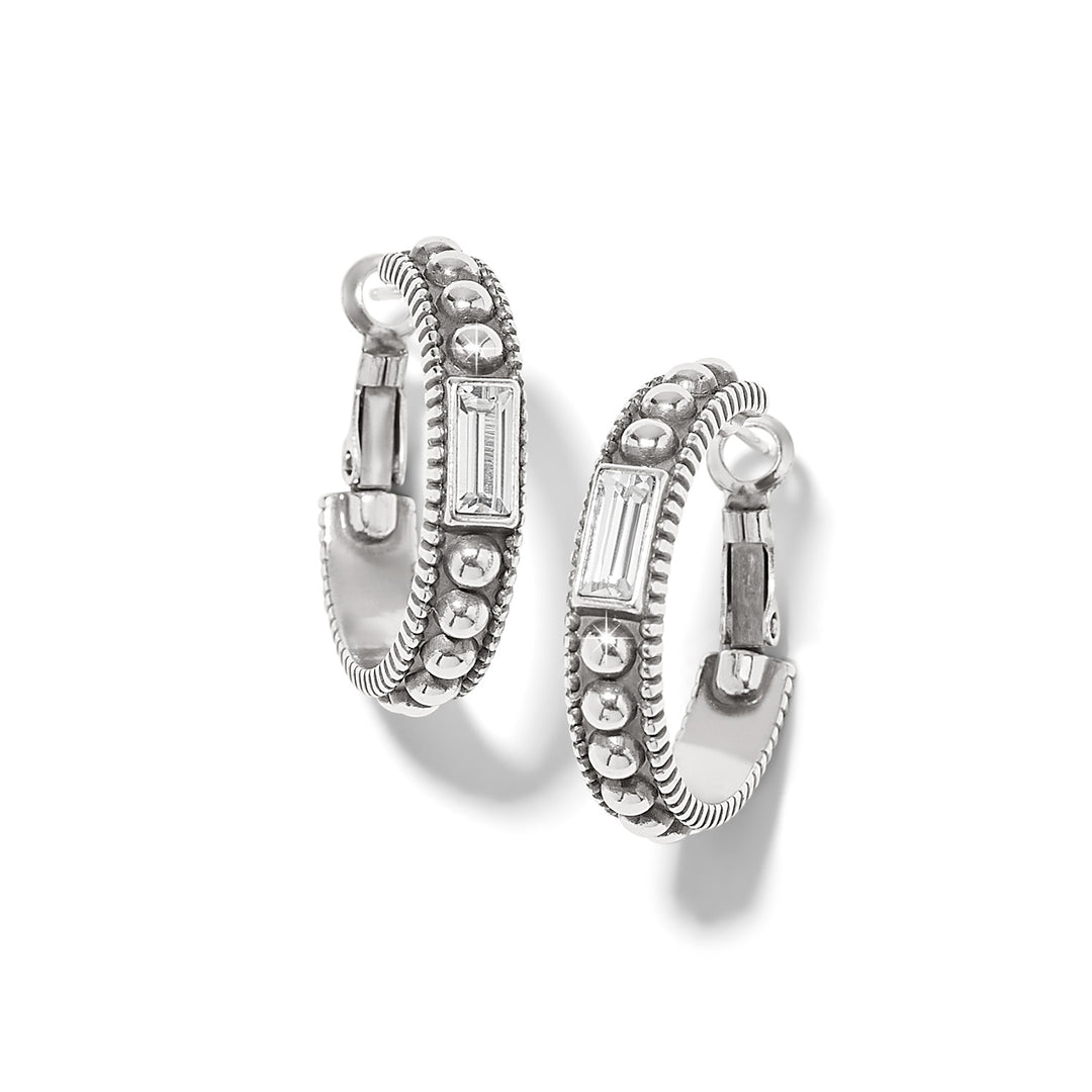Pretty Tough Gem Hoop Earrings - Clear