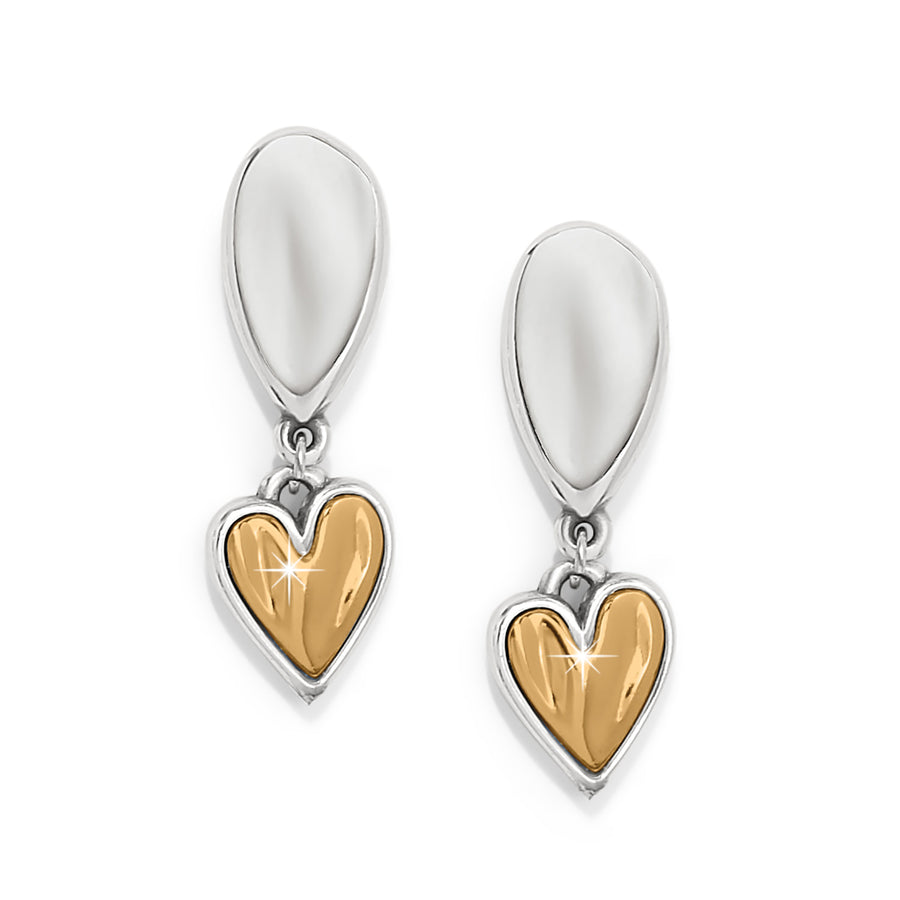 Cascade Heart Unity Post Drop Earrings