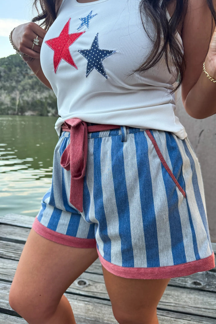 Americana Edit: Piper Stretch Denim Shorts {Special Order}
