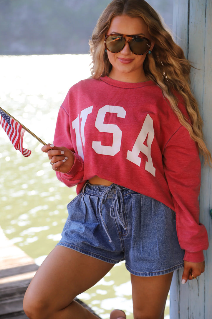 Americana Edit: Bristol USA Pullover {Special Order}
