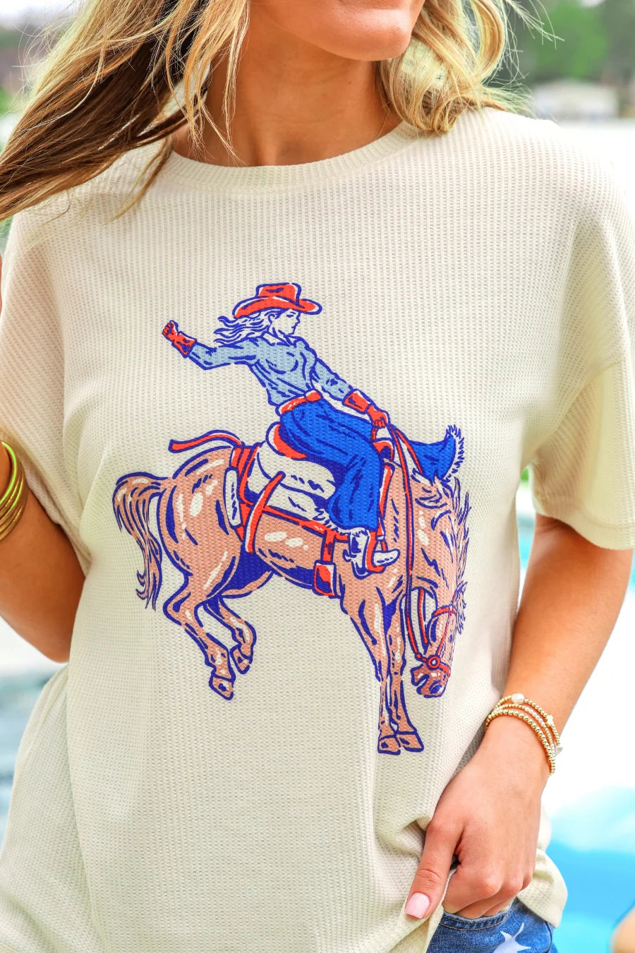 Americana Edit: Rodeo Queen Waffle Tee {Special Order}