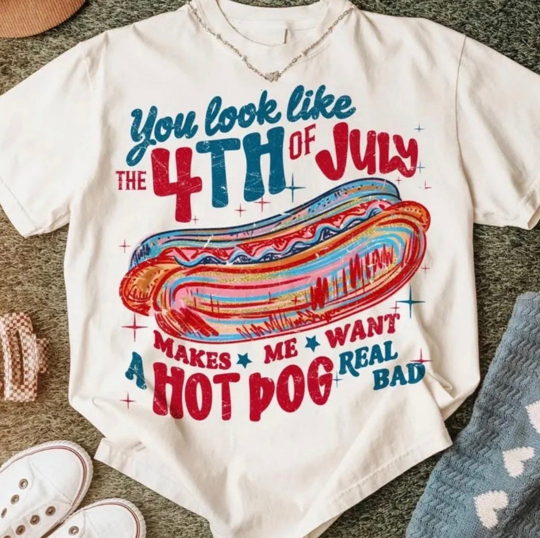 Americana Edit: Makes Me Want a Hot Dog Graphic Tee {Special Order}