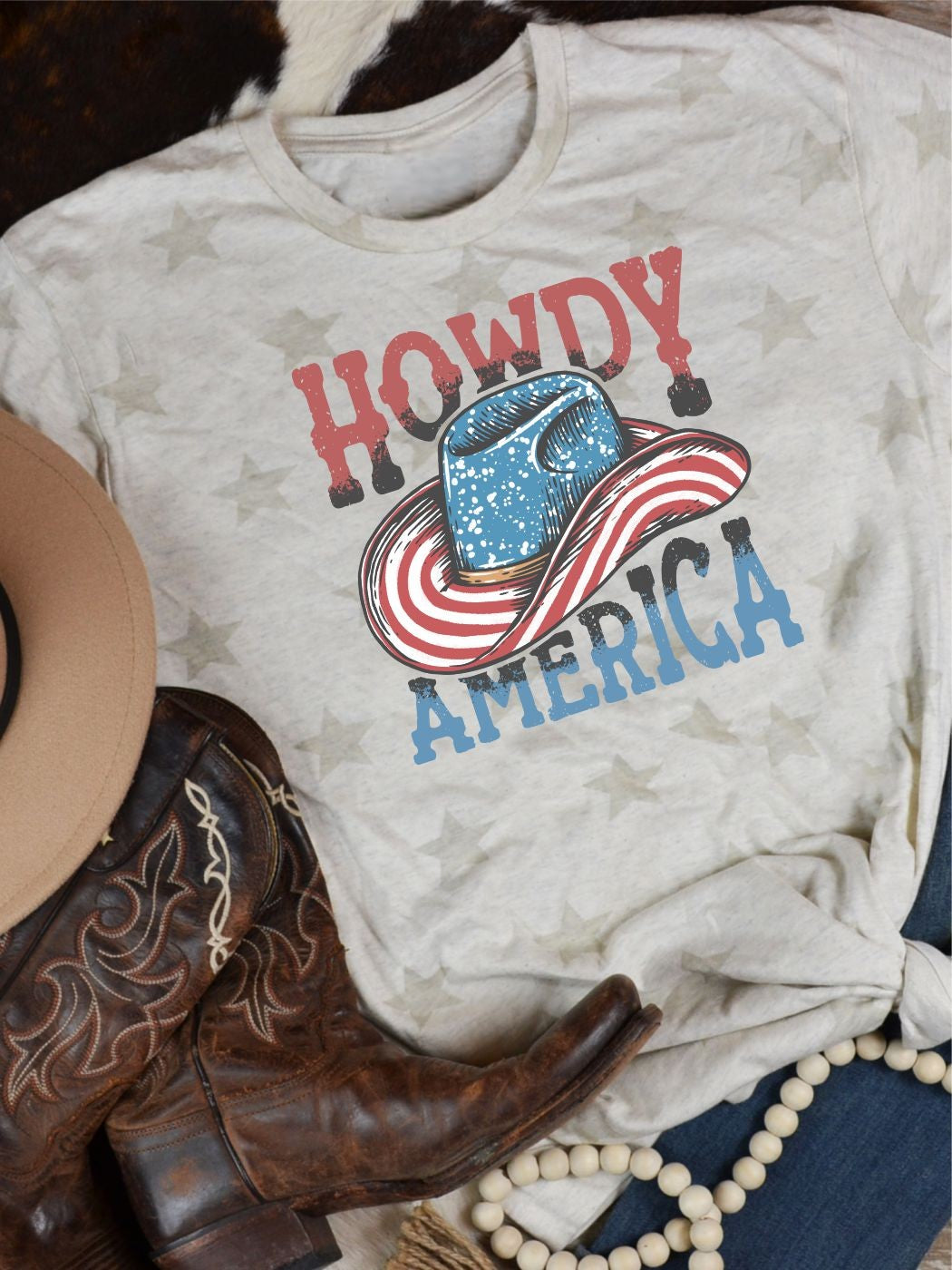 Americana Edit: Howdy America Graphic Tee {Special Order}